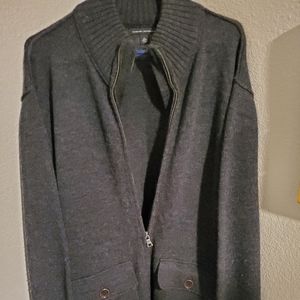 Banana Republic wool full-zip crew neck XL